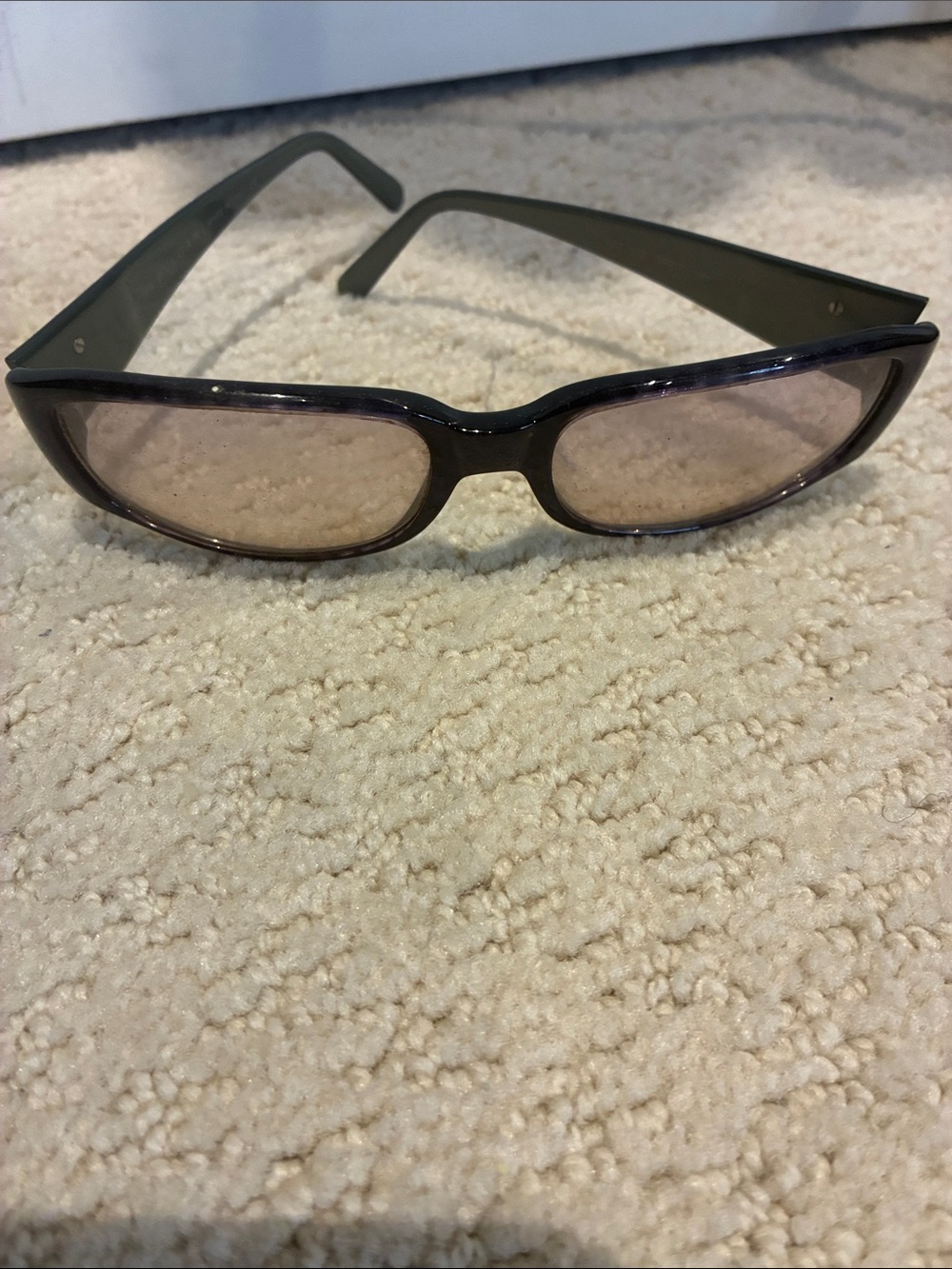 RARE Vintage 90s BVLGARI Glitter Stripe Rectangle Sunglasses — Purple 👝